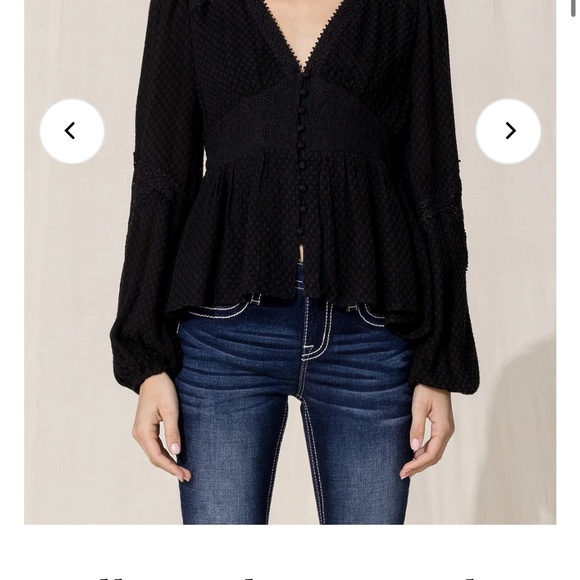 NWT miss me button down shirt black - Picture 3 of 11